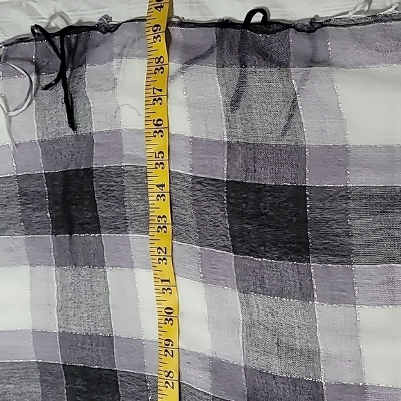 Aldo Black and White Fringed Scarf Wrap - Picture 5 of 6